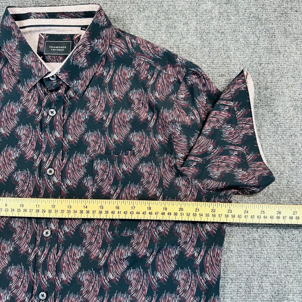 [Lot of 2] 7Diamonds Mens L 4-Way Stretch Button Up Shirt Performance Sweat Wick - Picture 9 of 10